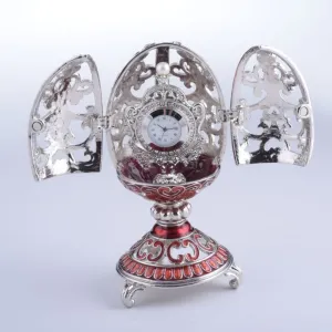 Silver & Red Faberge Egg