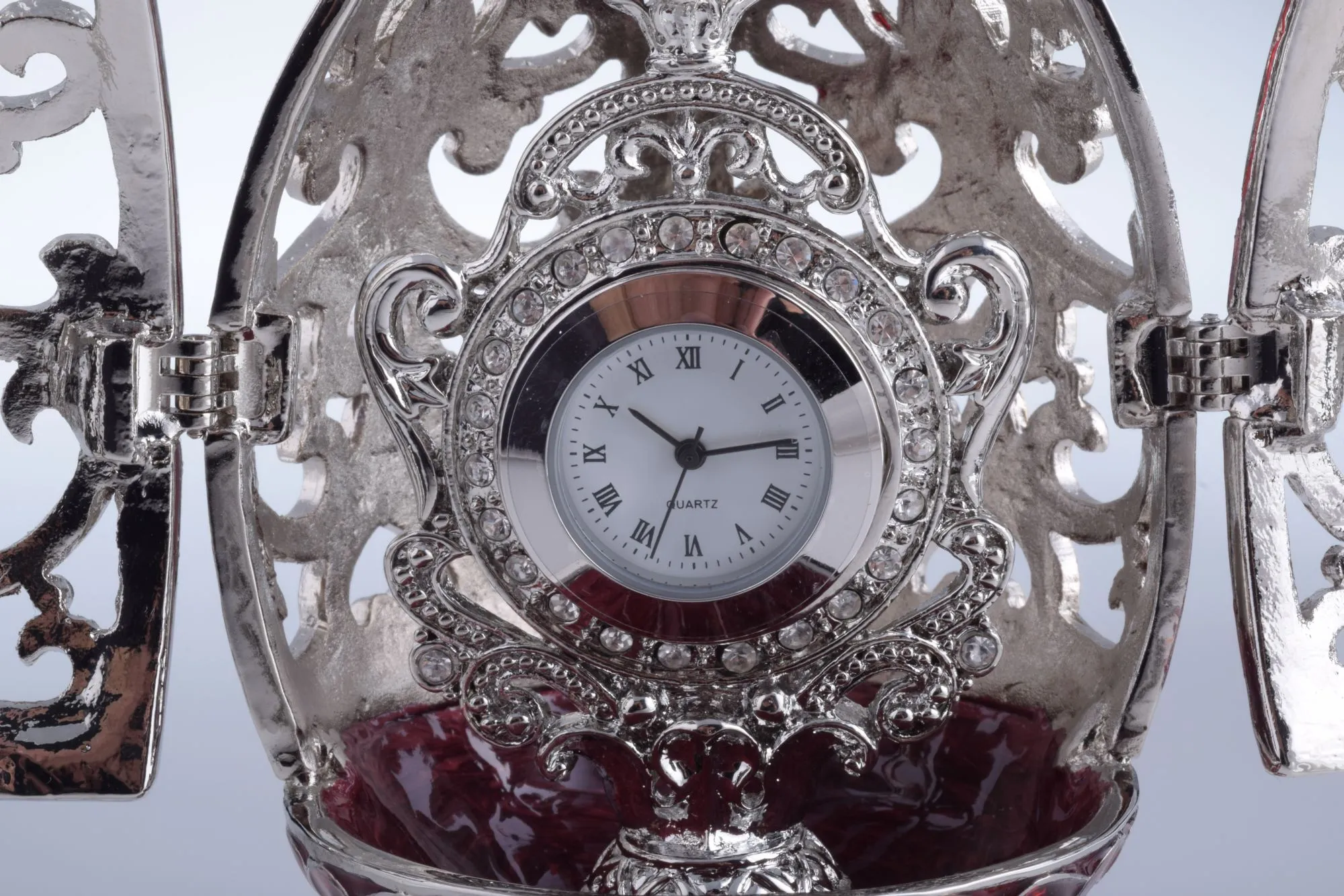 Silver & Red Faberge Egg