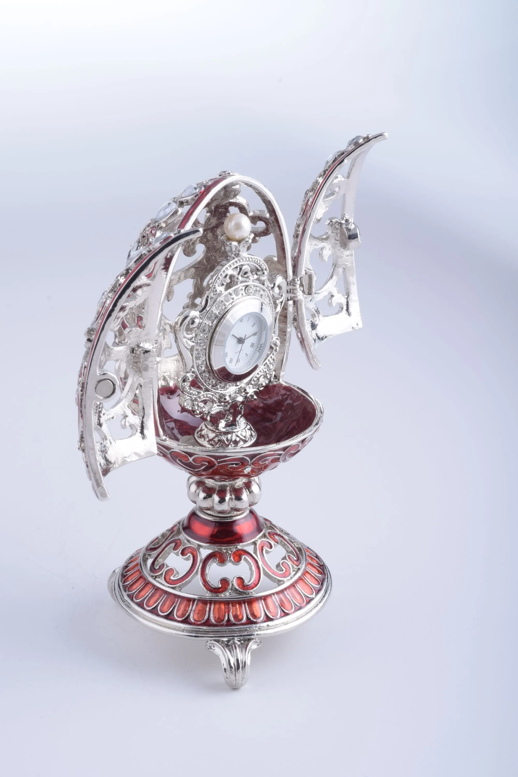 Silver & Red Faberge Egg