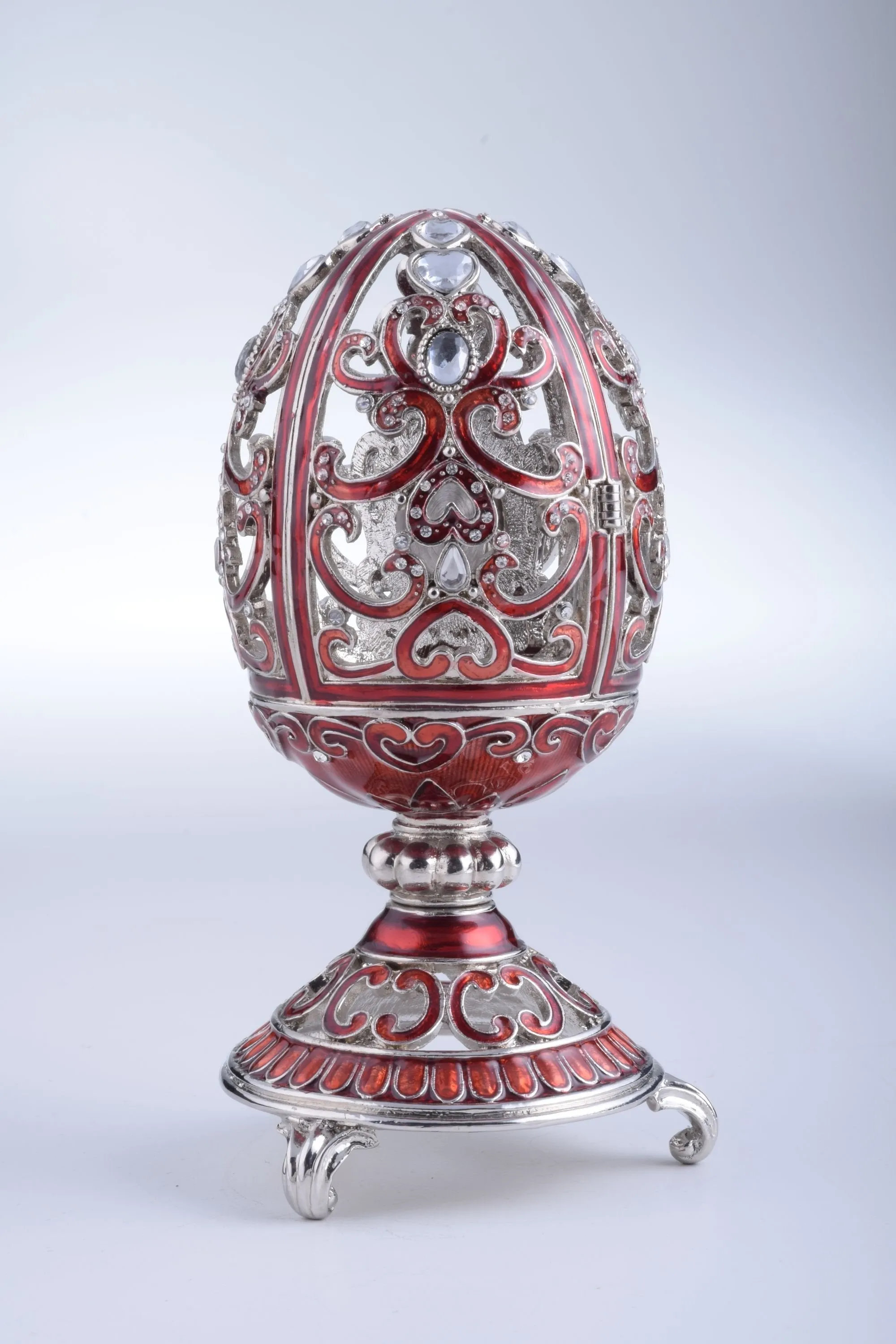 Silver & Red Faberge Egg
