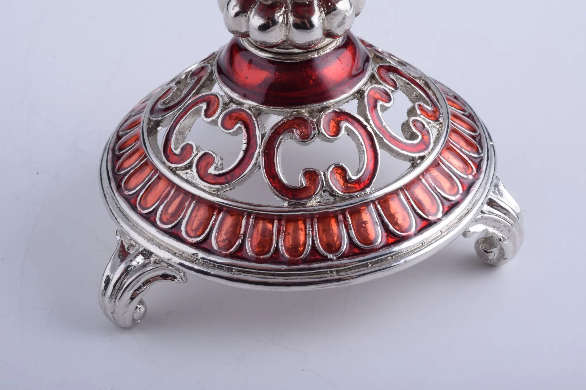 Silver & Red Faberge Egg