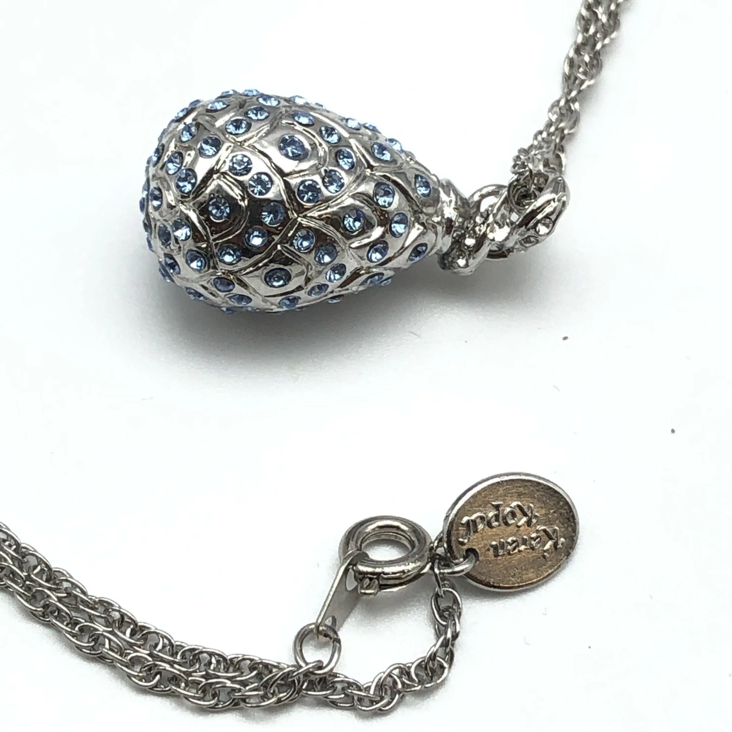 Silver Egg Pendant Necklace