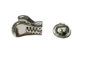 Silver Toned Boxing Glove Lapel Pin