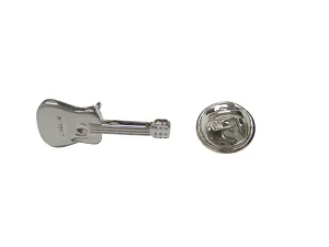 Silver Toned Classic Guitar Lapel Pin