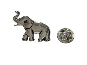 Silver Toned Elephant Lapel Pin