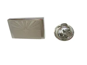 Silver Toned Etched Arizona State Flag Lapel Pin