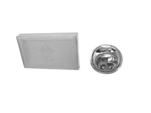 Silver Toned Etched Belize Flag Lapel Pin