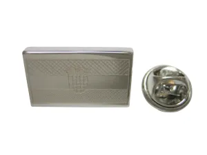 Silver Toned Etched Croatia Flag Lapel Pin
