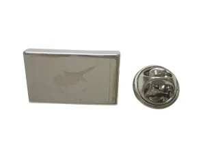 Silver Toned Etched Cyprus Flag Lapel Pin