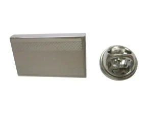 Silver Toned Etched Libya Flag Lapel Pin