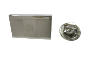 Silver Toned Etched Moldova Flag Lapel Pin