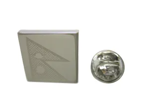 Silver Toned Etched Nepal Flag Lapel Pin