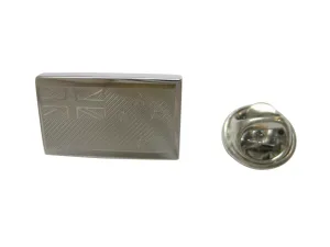 Silver Toned Etched New Zealand Flag Lapel Pin