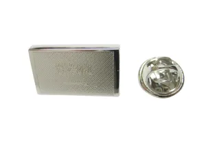 Silver Toned Etched Saudi Arabia Flag Lapel Pin