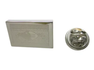 Silver Toned Etched Swaziland Flag Lapel Pin