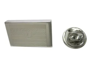 Silver Toned Etched Uganda Flag Lapel Pin