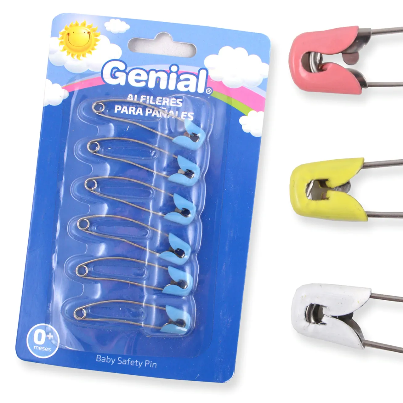 Sliding Diaper Pins - 6 Pack
