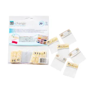 SMALL BAGGIES-GOLD (1.6" x 2.0" capacity) Storage Baggies for Craft Supplies