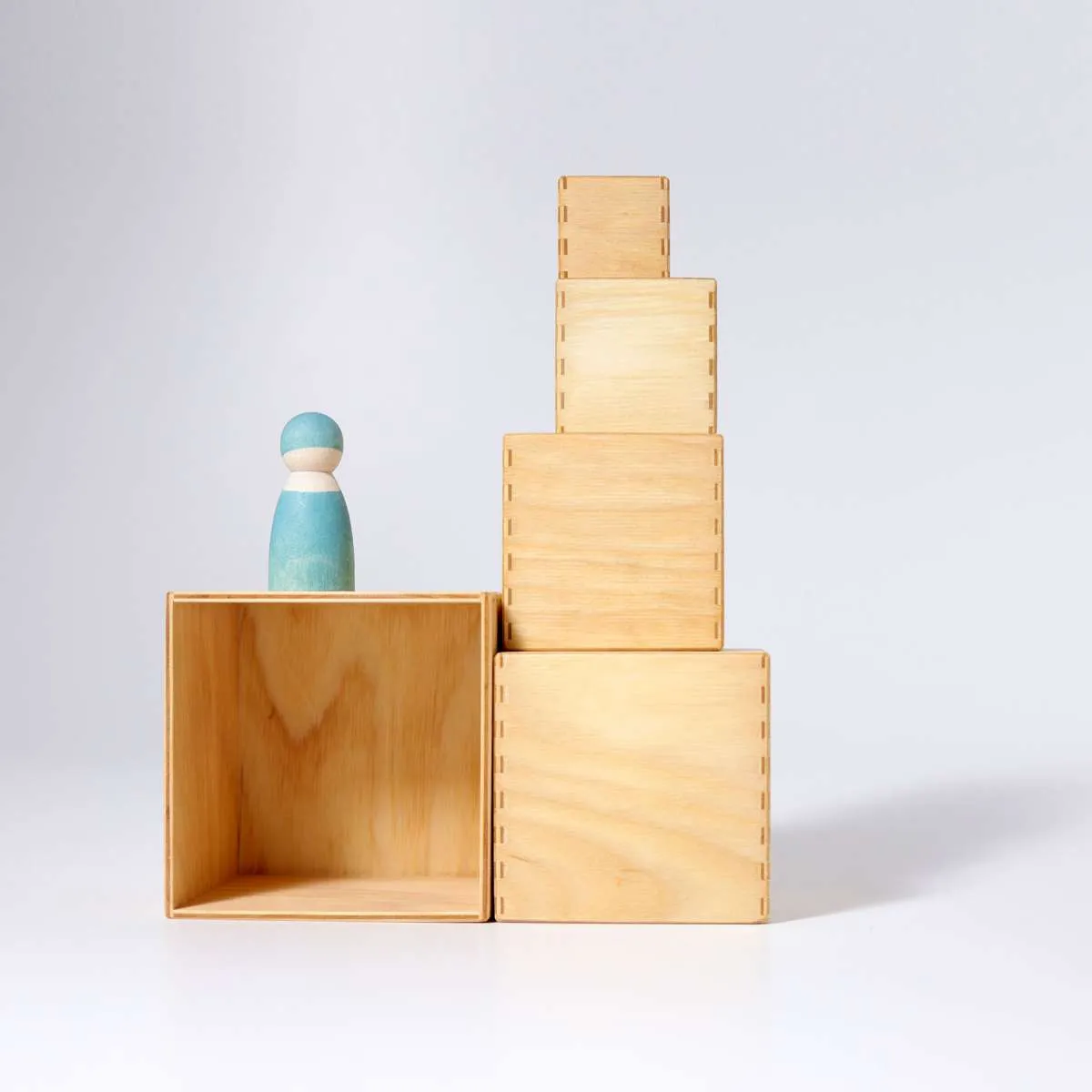 Small Stacking Boxes, Natural - Grimm's Wooden Toys