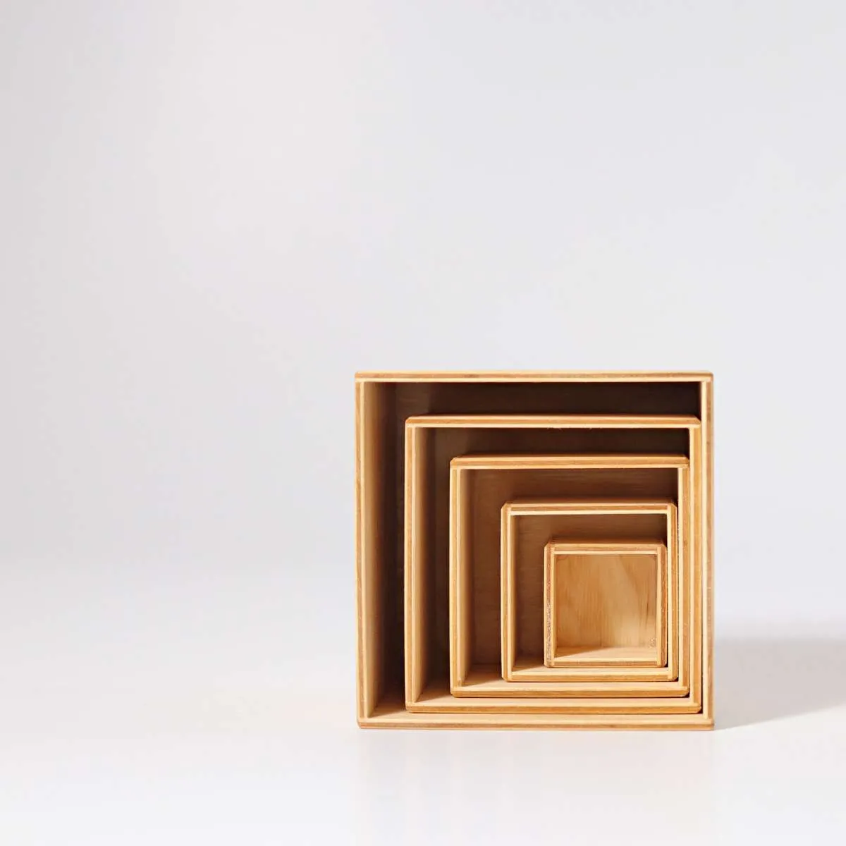 Small Stacking Boxes, Natural - Grimm's Wooden Toys