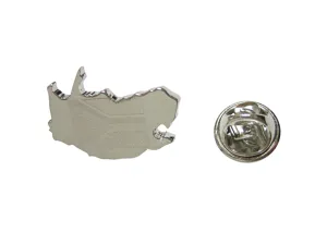 South Africa Map Shape and Flag Design Lapel Pin