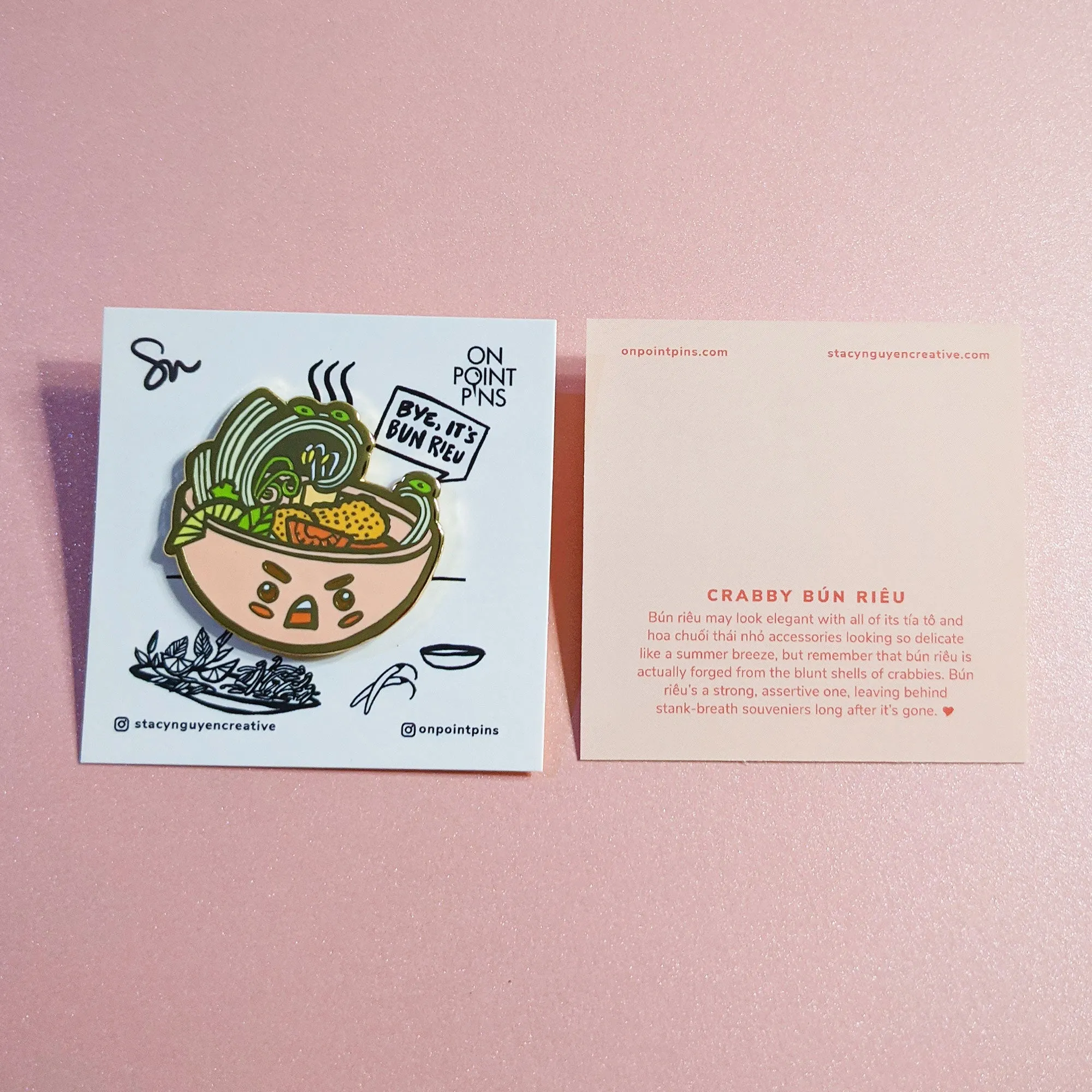 Stacy Nguyen: Bun Rieu Lapel Enamel Pin
