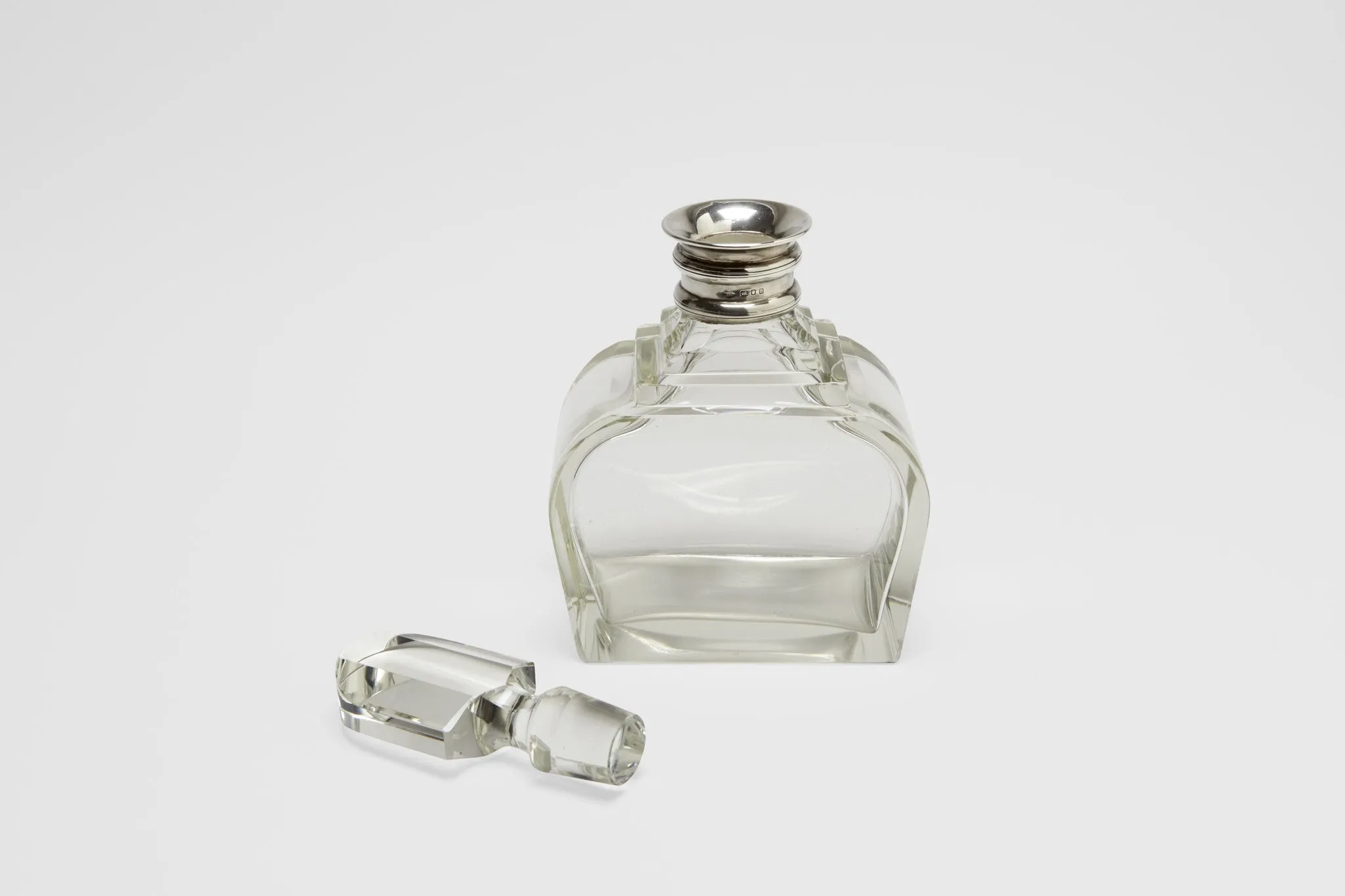 Sterling Silver & Crystal Art Deco Decanter