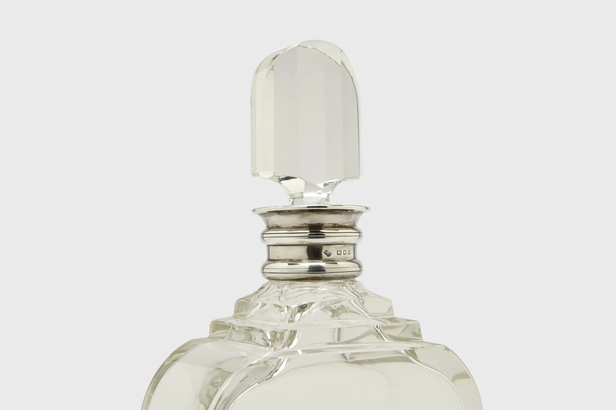 Sterling Silver & Crystal Art Deco Decanter