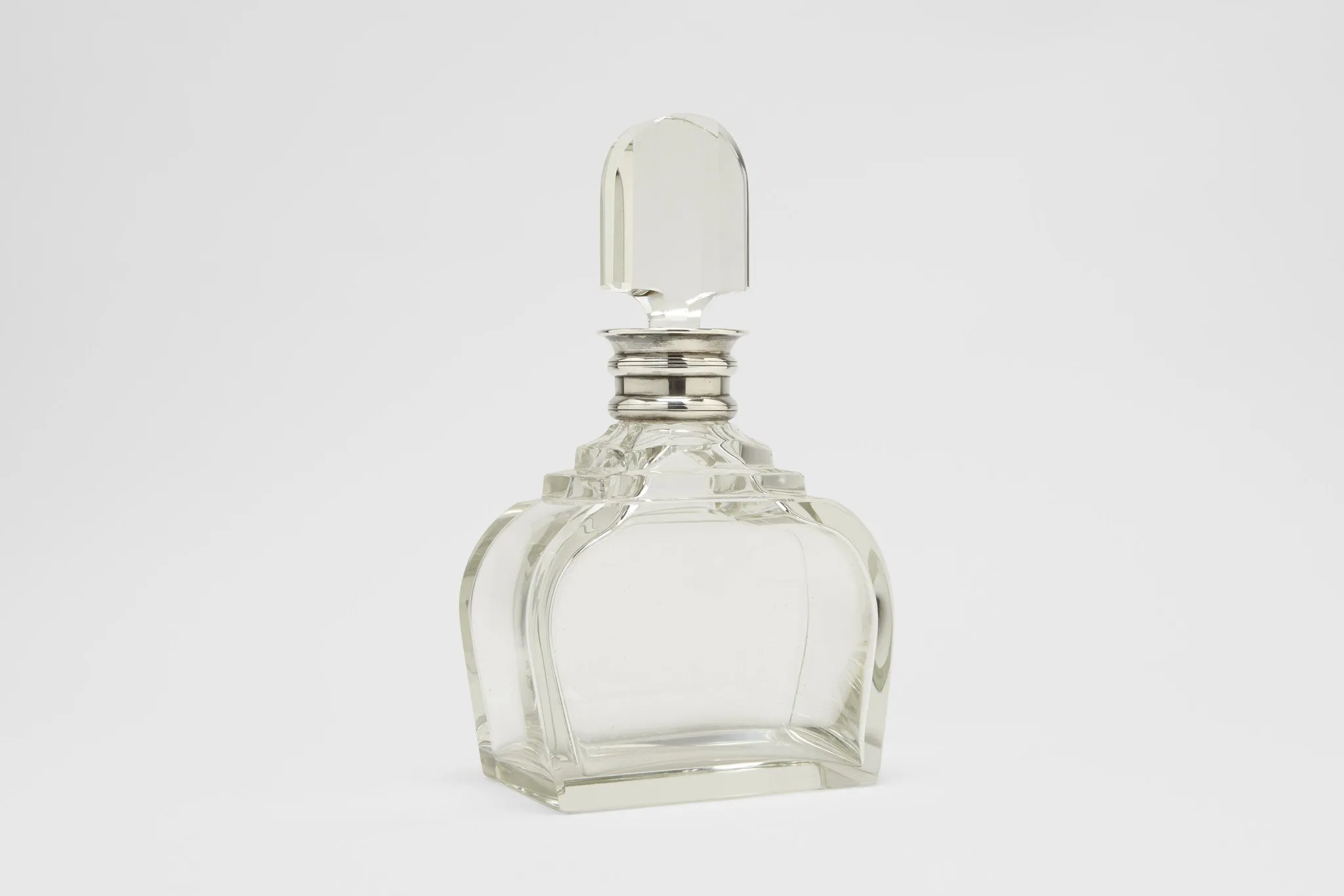 Sterling Silver & Crystal Art Deco Decanter
