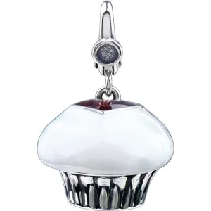 Sterling Silver Enamel Cupcake Charm