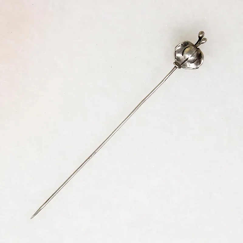 Sterling Silver Flower Bud Stick Pin