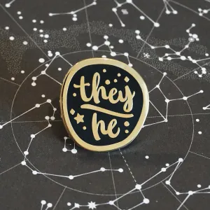 They/he (Golden) | Enamel Pin