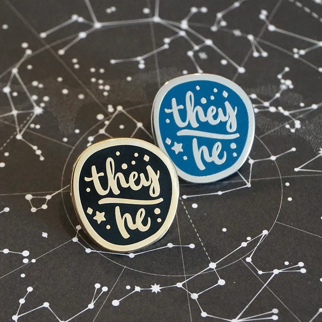 They/he (Golden) | Enamel Pin