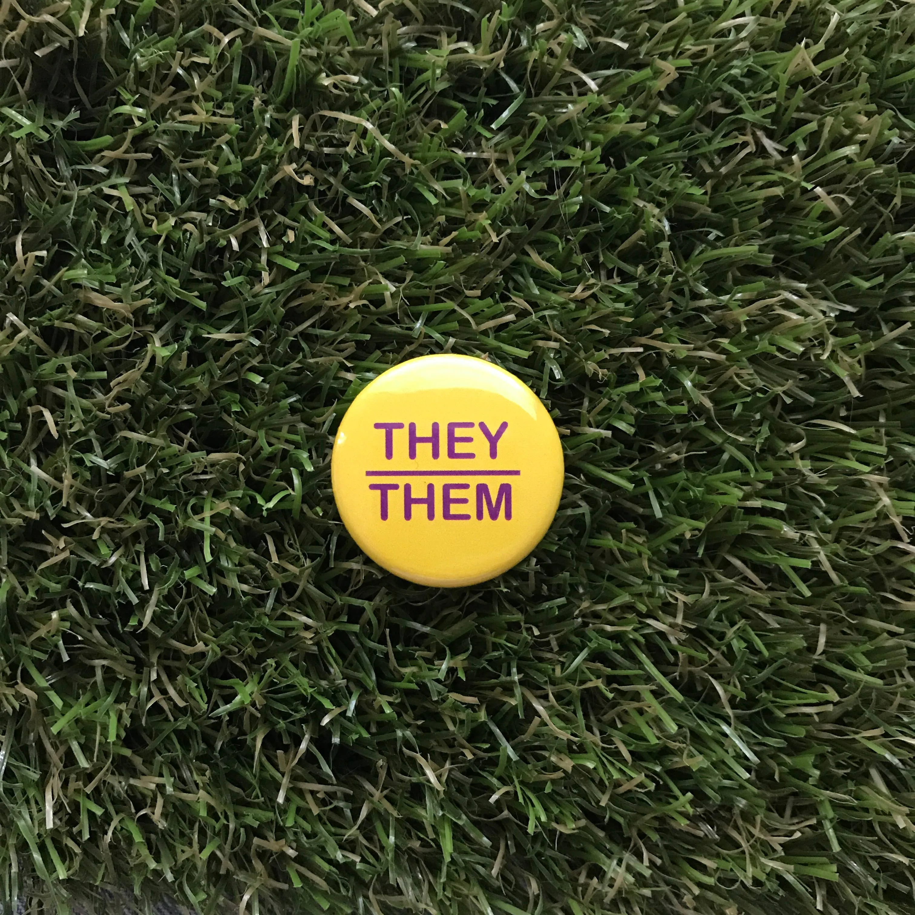They/Them Pin-back Button