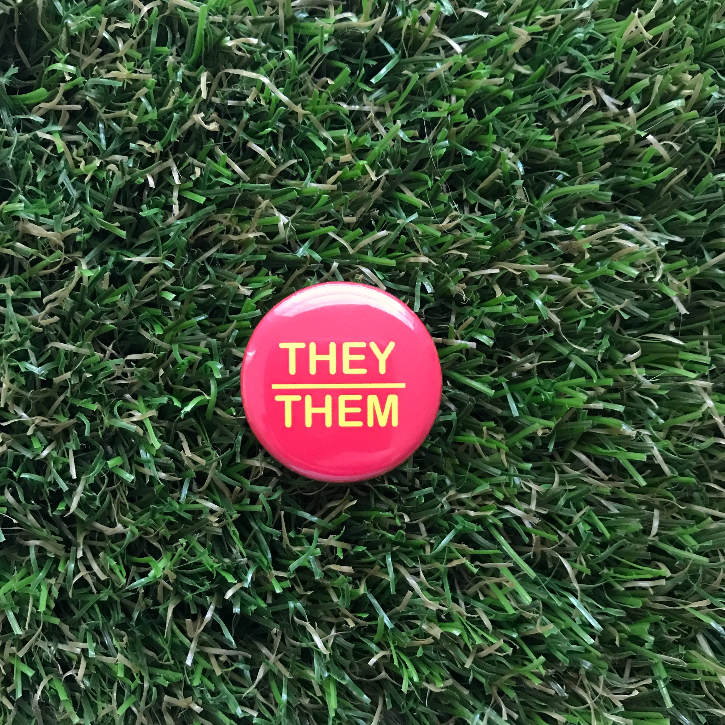 They/Them Pin-back Button