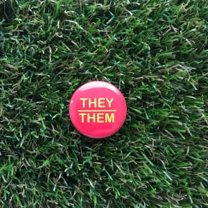 They/Them Pin-back Button