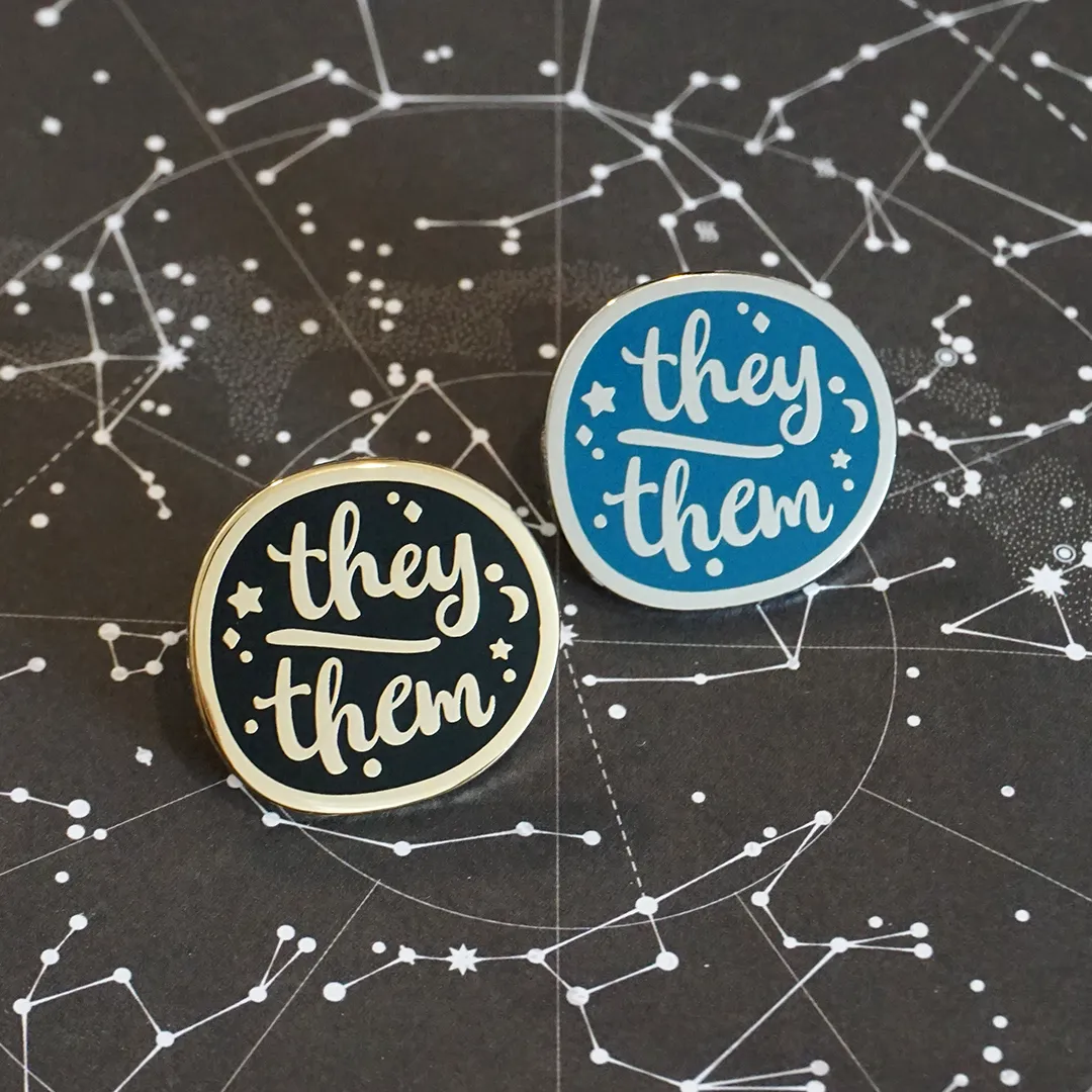 They/Them (Silver) | Enamel Pin