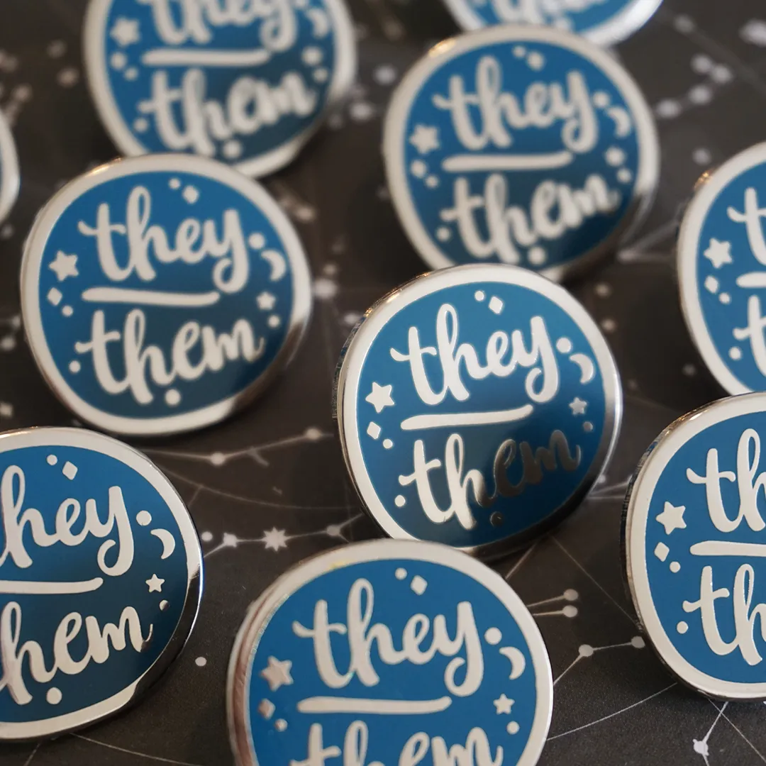 They/Them (Silver) | Enamel Pin