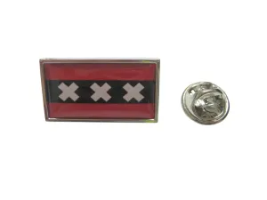 Thin Bordered Amsterdam Flag Lapel Pin