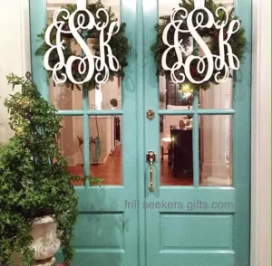 Three Letter Interlocking Wooden Monogram