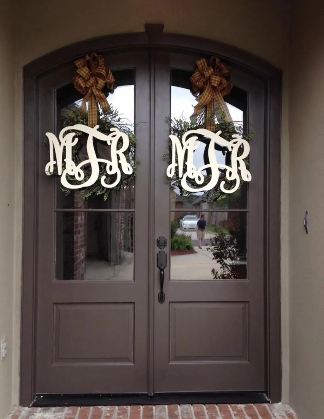 Three Letter Interlocking Wooden Monogram