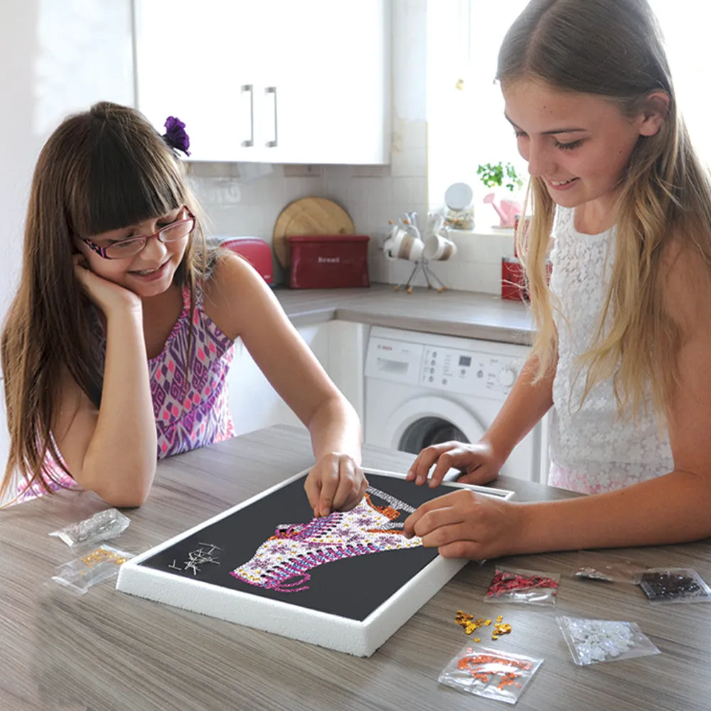 Tia the TIGER, Sequin Art® Red Sparkling Arts and Crafts Picture Kit