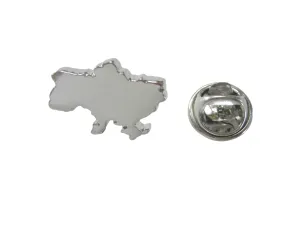 Ukraine Map Shape Lapel Pin
