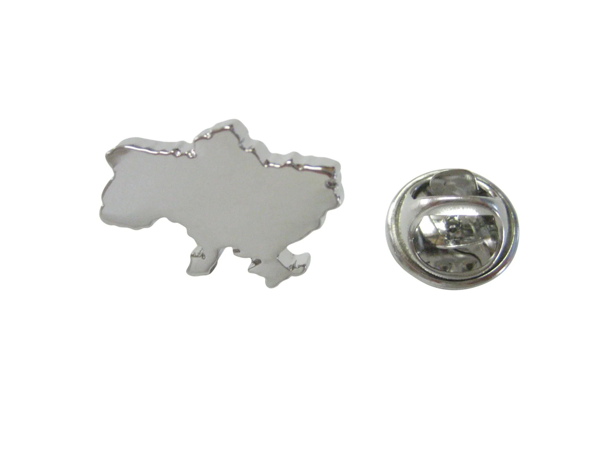 Ukraine Map Shape Lapel Pin