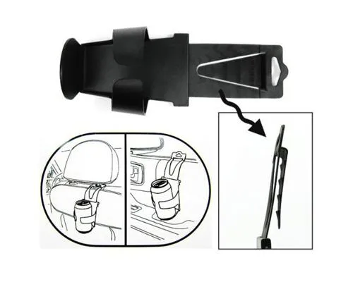 Universal Auto Car Door Bottle Clip Seat Drink Cup Holder Mount - Black