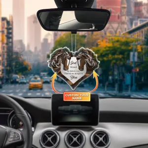 Valentine Horse Couple Car Ornament