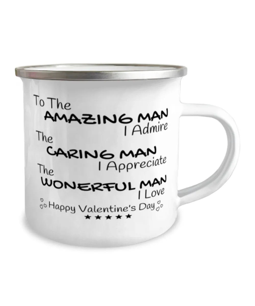 Valentine's Day Man Camping Mug