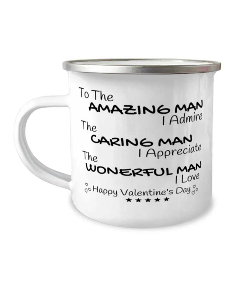 Valentine's Day Man Camping Mug