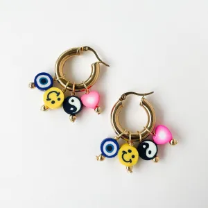 VE Funny Golded Hoop Earrings