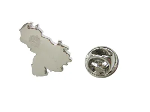 Venezuela Map Shape and Flag Design Lapel Pin